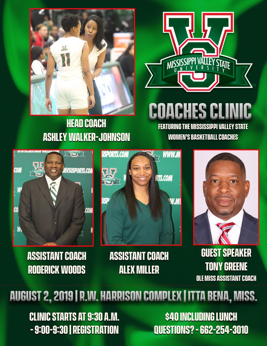 MVSUDevilSports's tweet photo. Calling all Coaches! Join the staff of @ValleyStateWBB for a clinic on August 2nd. #ValleyInMotion https://t.co/i1sZHUilV5