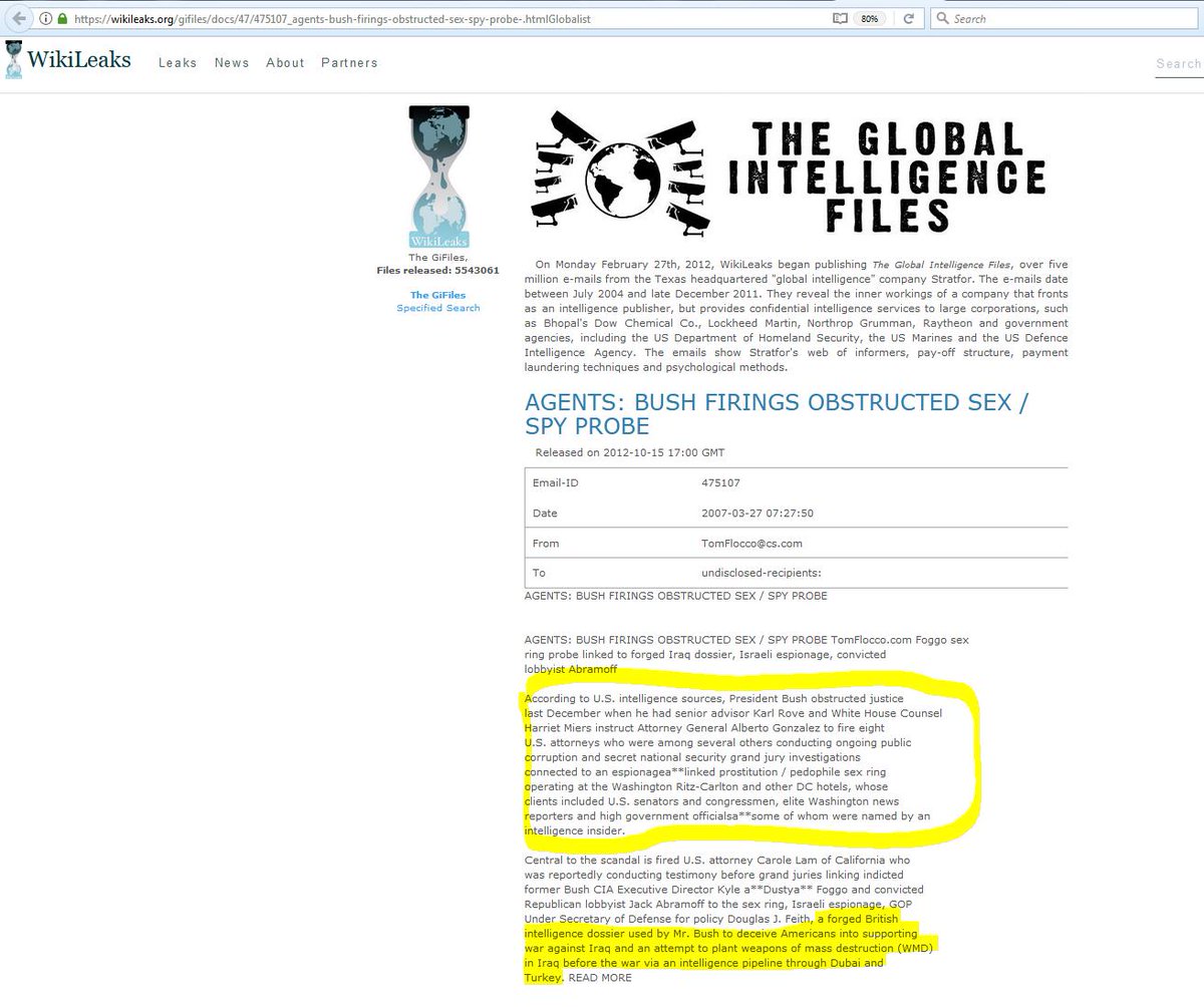 For those that are thinking, "This can't be true, it would be all over the news!"... Here's a reality check. Wikileaks released this in the Global Intelligence Files several years ago. Read it carefully. Let it sink in. Realize, this isn't a left or right issue...
