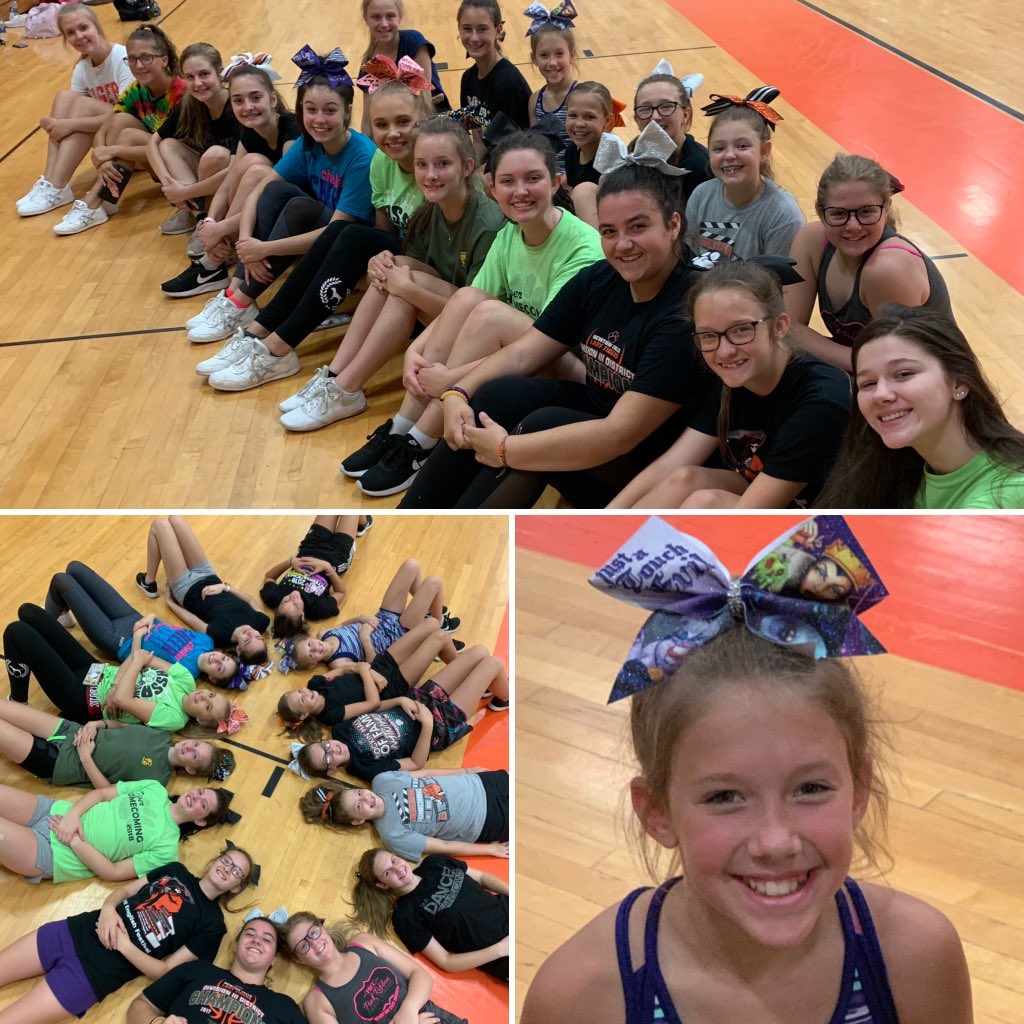 NFTigerCheer's tweet photo. Favorite BOW Day today at practice! Aubrey won favorite bow with the evil queen ππ€π§‘πΎ #nftigercheer https://t.co/d63FZf91GO