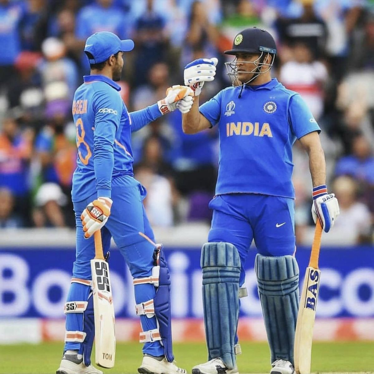 pacific_club's tweet photo. What a partnership from @msdhoni and @imjadeja 🇮🇳 Commendable effort at the right point in the game! 

#INDvNZ #TeamIndia #Dhoni  #CWC19 #BleedBlue https://t.co/7KOWKaNNaJ