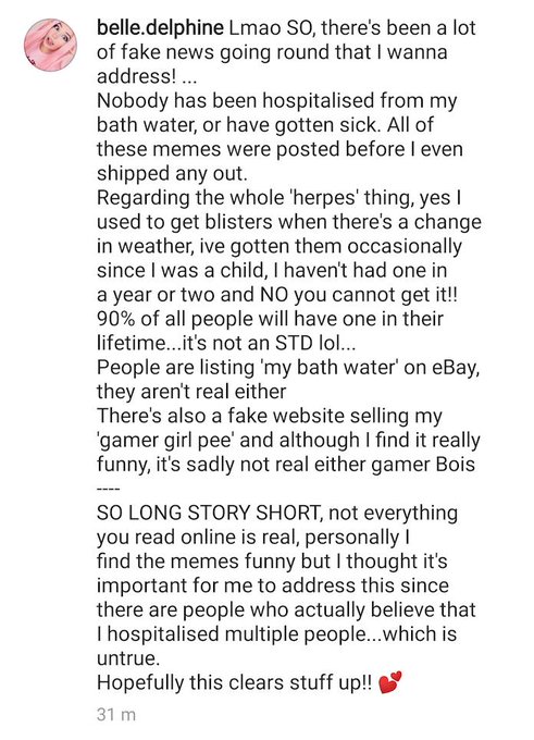 Regarding all the fake news about me! I thought I'd address it... !<3 https://t.co/selYloEwIE