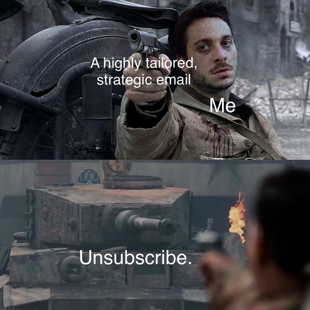 emailnerd's tweet image. Relevant. Credit to corporate.bro on Instagram.