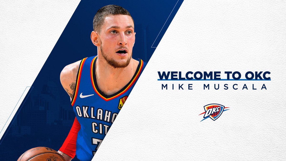 okcthunder's tweet photo. Thunder Signs Mike Muscala. 
https://t.co/VywmMAwAvS https://t.co/ZIOvTBDpiN