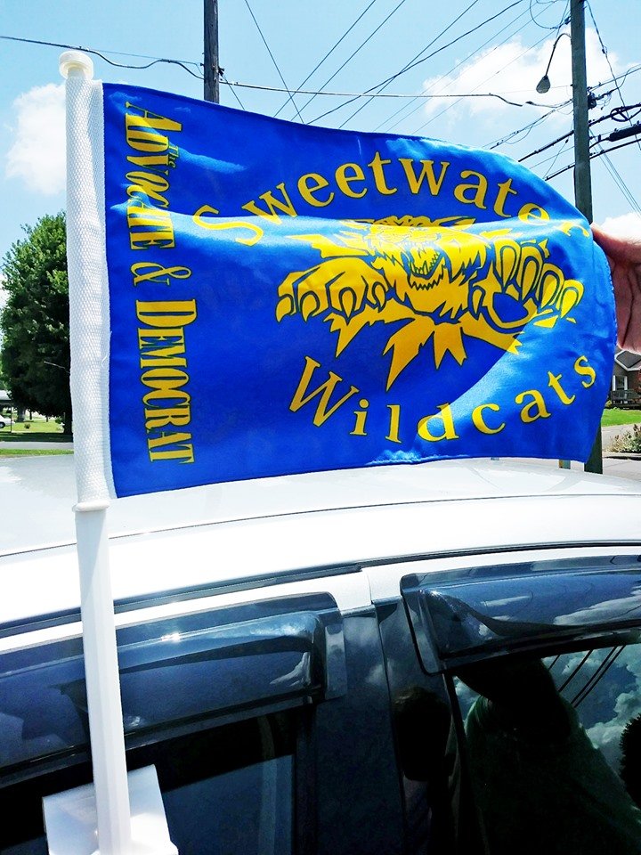 We are clearing out some old promotional inventory at The Advocate &amp; Democrat! We are selling Sweetwater High Wildcat car flags for only $2!! Come by our office at 609 Sweetwater-Vonore Road!