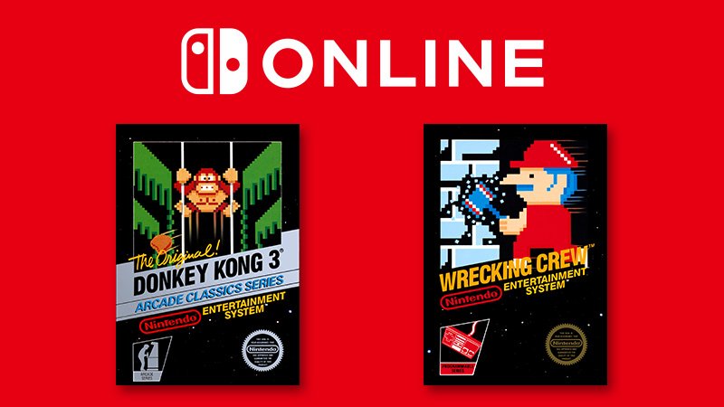 Wrecking Crew et #DonkeyKong 3 arriveront le 17/07 sur le Nintendo Entertainment System – #NintendoSwitchOnline ! #NES
