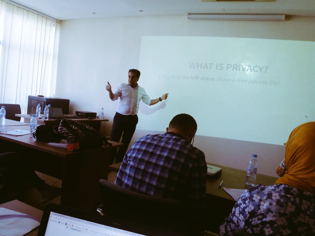 meacsig's tweet photo. Afternoon session with
@hadi_a   Discussing  Data protection laws / Regulations,surveillance by private and public actors https://t.co/hHtLVpJBqV