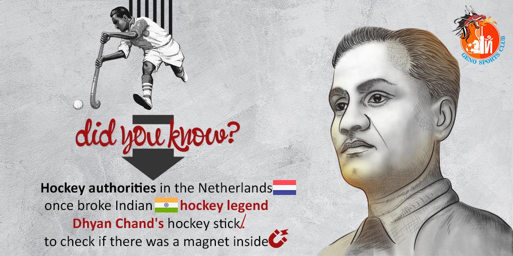 ClubGeno's tweet photo. #HockeyLegend Major Dhyanchand.

Pride of India🇮🇳, fortunate are the ones who saw him play🏑.
Major Dhyanchand helped India 🇮🇳 win three Olympic gold🥇medals during the 1928, 1932 and 1936 Games.

Hit like👍🏽 to offer your respect for the legend.

#Genosportsclub #sports #hockey https://t.co/ooqgGNNOgm