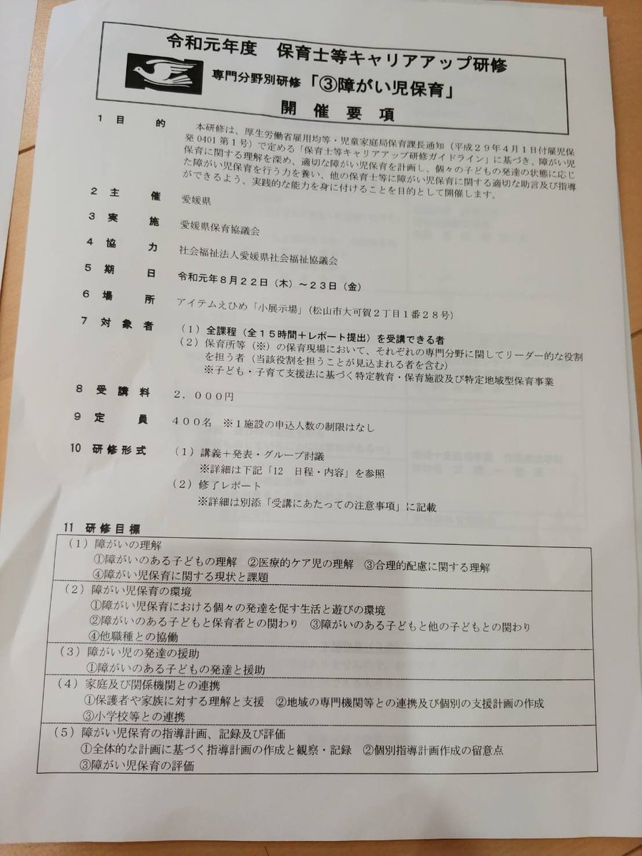 ゆi 保育士 保育園 保育士キャリアアップ研修 キャリアアップ研修 処遇改善 保育士処遇改善 保育士処遇改善加算 職務分野別リーダー 3年以上 月5000円 副主任保育士 専門リーダー 7年以上 月4万円 愛媛県 受けないと処遇改善されない 保育