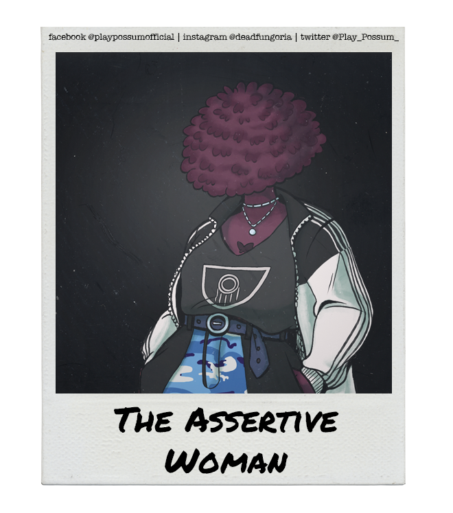 Play_Possum_'s tweet photo. On a vacation with her partner, whom she's very overprotective of. She seems like a person who has no time for nonsense, so you better watch out 💪🏼🍄

#deadfungoria #indiegame #indiedev #pointandclick #visualnovel #lovecraftian #horrorgame #gameart #characterart #objecthead https://t.co/kq4YFjPYA3