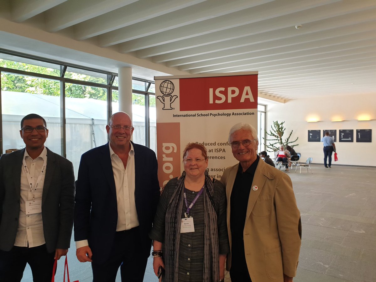 lexpsy's tweet photo. #ChildRights welcomed @ the annual conference of the International Society of School Psychologists in lovely Basel, Switzerland. With Bonnie Nastasi and Stuart Hart (and a gentleman from Oman)! #ispa2019 #lexpsy https://t.co/uwLnD1OG5e