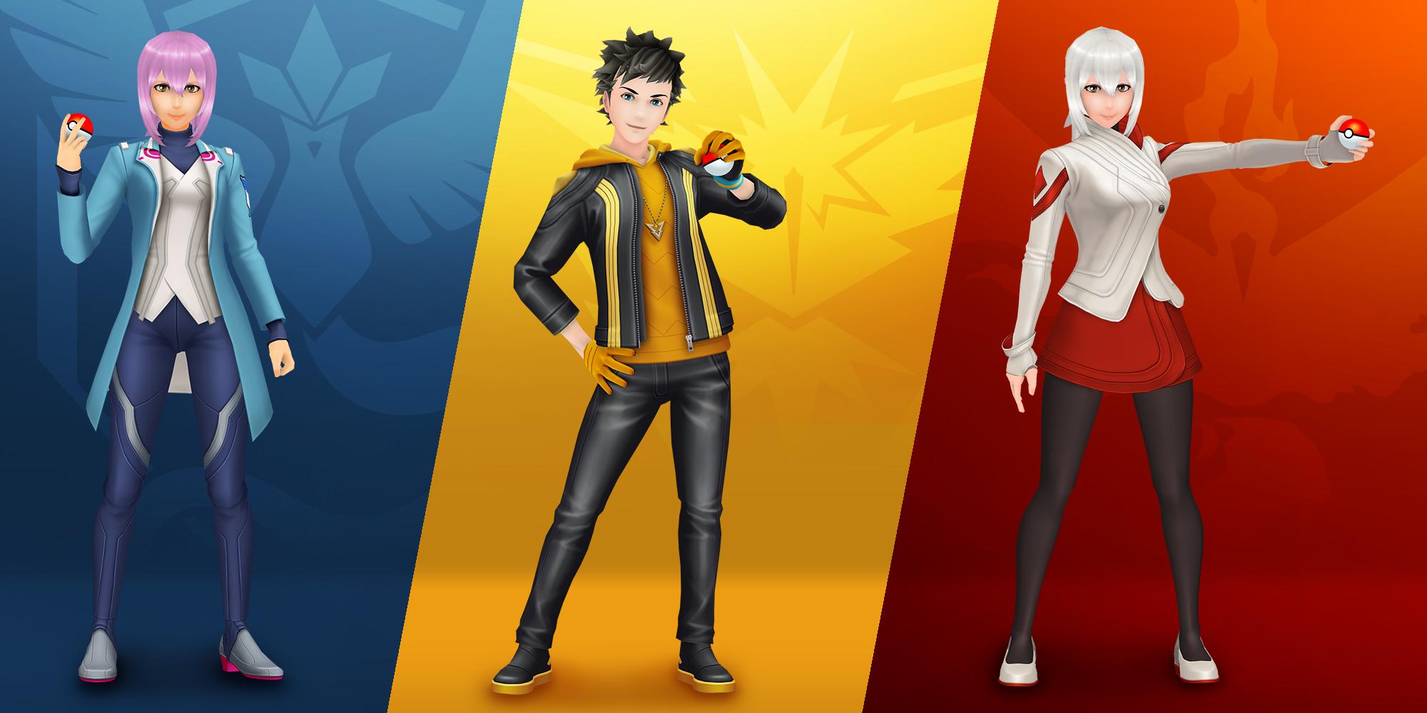 Pokemon Go Japan チームミスティック Teammystic チームヴァーラー Teamvalor チームインスティンクト Teaminstinct チームリーダーをテーマにした着せ替えアイテムがゲーム内ショップに登場 T Co Tznq9doqqm Twitter