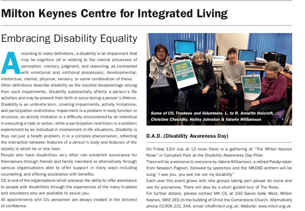 We're in <a href="/Phonebox_mag/">Phonebox Magazine</a> again about <a href="/Dad_MK/">MK DAD</a> which has an event on Friday 12th July at 12noon at Milton Keynes Rose Campbell Park, Milton Keynes MK9 4AJ