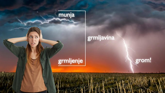 Razlike grmljavina, grom, munja