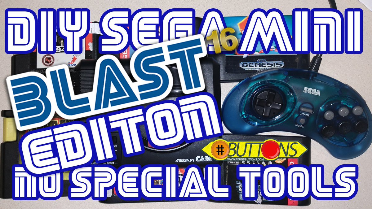 poundbuttons's tweet photo. I am really starting to like the Blast16 Sega System the more I realize the game limitation is not nearly that big of a deal. My build video goes up at noon today. 
#RETROGAMING #retrogames #SegaGenesis #blast16 #Classic #Mini #DIY https://t.co/dGwtJcMX8J