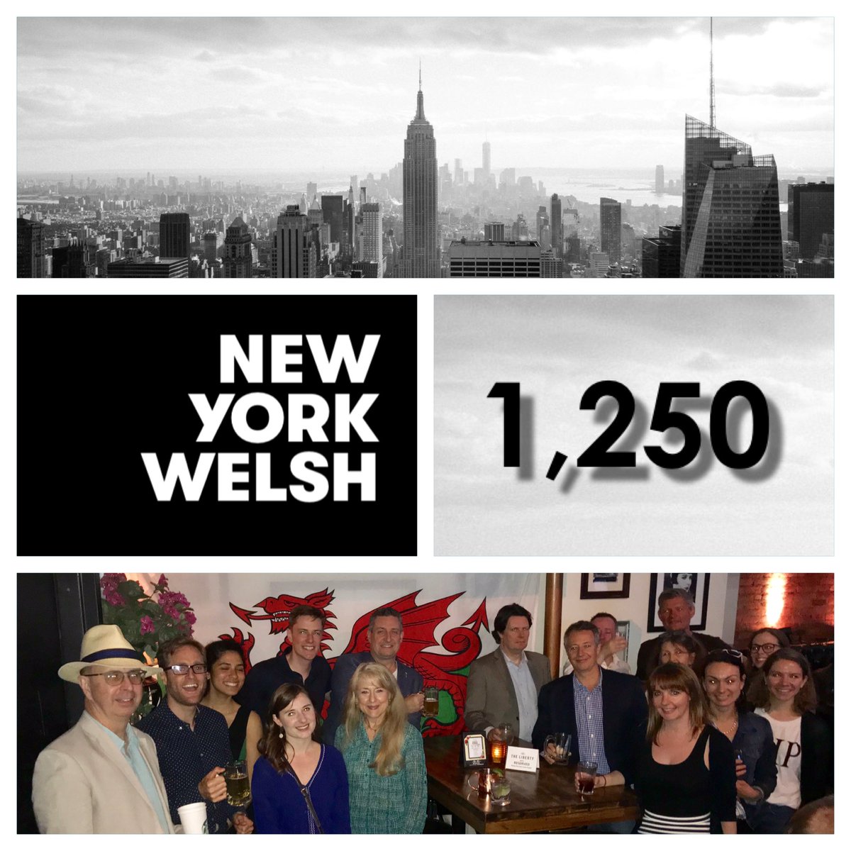 Very exciting news from us all at New York Welsh. We’ve reached over 1,250 community members! Around 85% of our members are based in and around NY and the Tri-State Area and we’re so proud to be supporting our #diaspora in the Big Apple! 🗽🏴󠁧󠁢󠁷󠁬󠁳󠁿. Join us newyorkwelsh.com