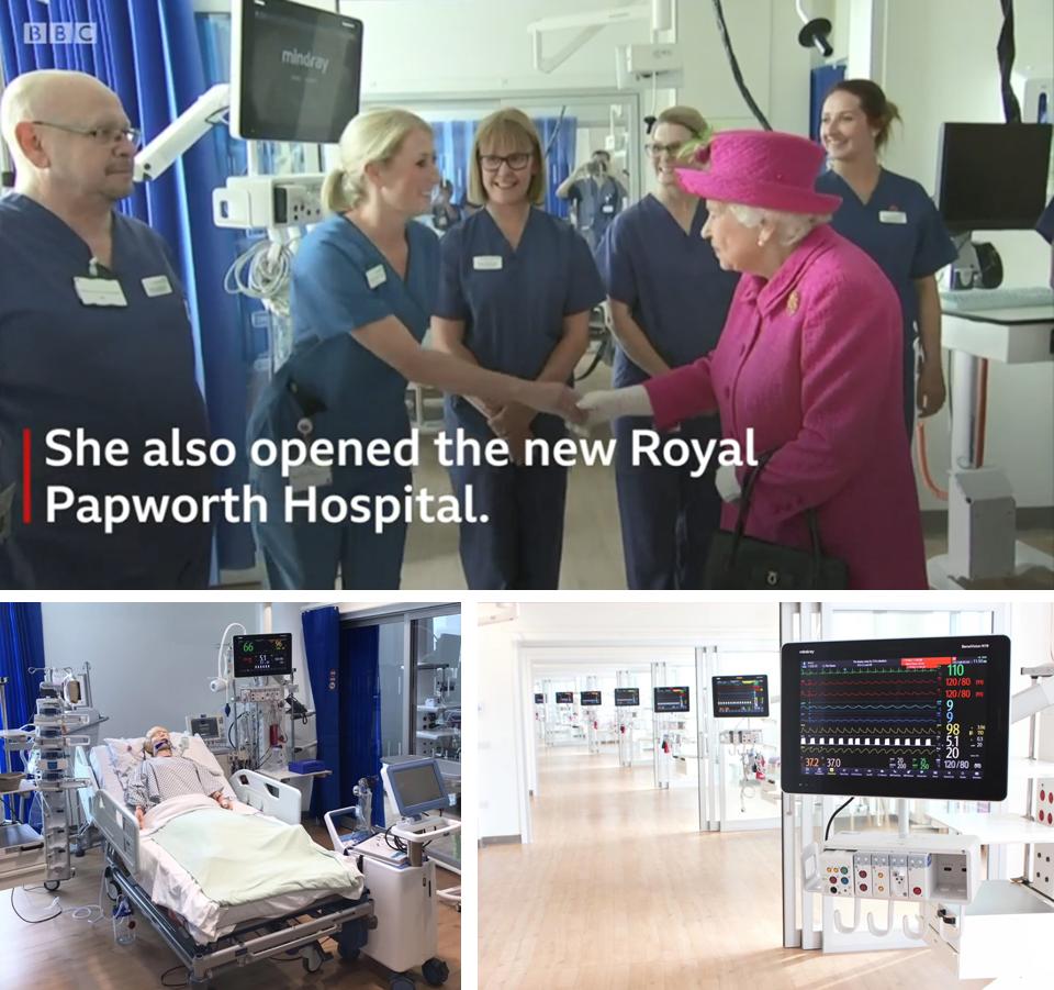 MindrayGlobal's tweet image. The Queen officially opened the new Royal Papworth Hospital on July 9th. As the UK's largest specialist cardiothoracic hospital, Mindray proudly has over 400 state-of-the-art #BeneVision patient monitors supporting care in the ICU, operating theatres and patient rooms. #MindrayUK