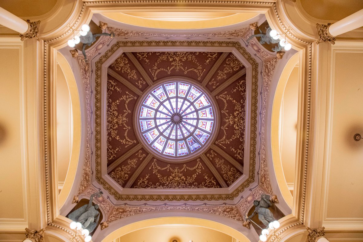 WYCapitolSquare's tweet photo. Come meet the Four Sisters, new bronze sculptures in the rotunda, and tour the Capitol today from 2 p.m. - 8:30 p.m. during the Capitol Square Open House and Celebration. Festivities start a noon and end with fireworks tonight.  View the full schedule at https://t.co/OxuKssXfQa https://t.co/7eQMnEIXzS
