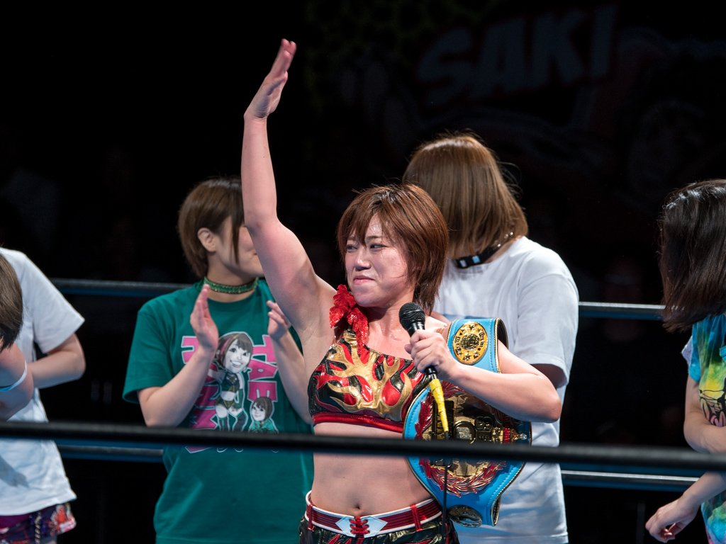 shore_1959's tweet image. 2019.6.27 #ACT41 #アクトレスガールズ 新木場大会
クロージング

#高瀬みゆき 選手
#有田ひめか 選手
#堀田祐美子 選手
#川畑梨瑚 選手

#AWG 
#AWGカラーズ
#AWGbeginning
#ACT19062701-02