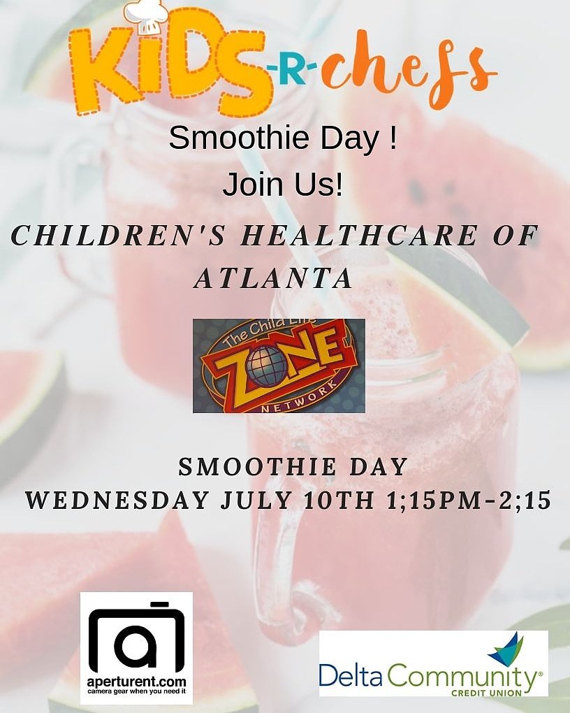 Our favorite thing to do! It's Smoothie Day with Children's Healthcare of Atlanta at the Zone.

#healthyfood #organic #smoothie #kidsrchefs #cheflife #kids #givingback #funday #inspiration #motivation #healthykidsfood #healthykids #love #lovekids #kidcooking #kidscook