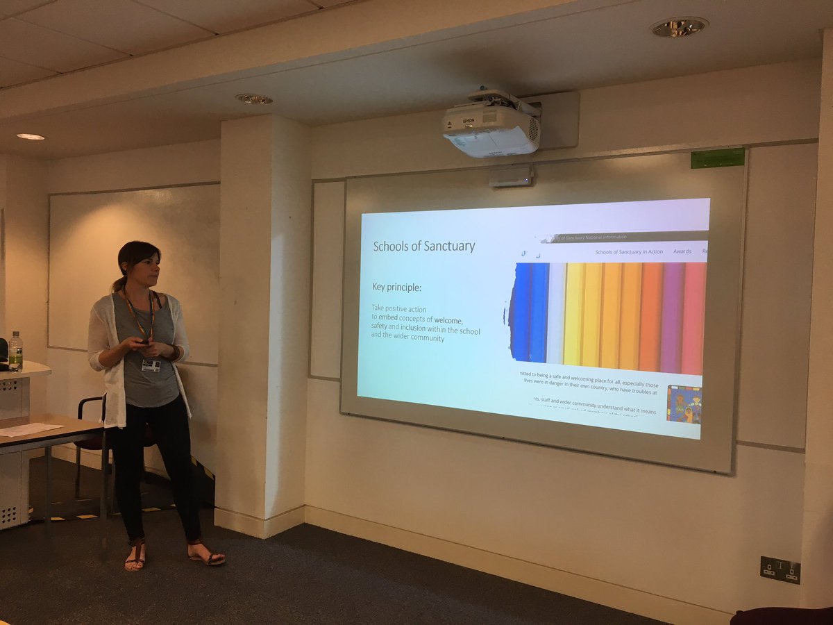 alexckendall's tweet photo. @mary_Rose_p shares our collaboration with Birmingham @CityofSanctuary as a co-production partner for #openschooldoors @CSPACE_BCU #cspaceconf19 #cspace2019 https://t.co/0n0dEfANW6