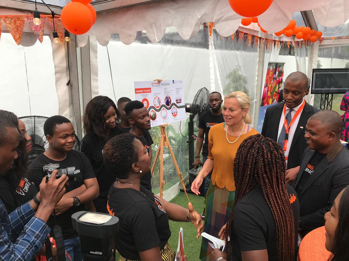 Dutch Minister <a href="/SigridKaag/">Sigrid Kaag</a> <a href="/DutchMFA/">Dutch Ministry of Foreign Affairs 🇳🇱</a> festively opened the <a href="/OrangeCornersNG/">Orange Corners Nigeria</a> incubation programme today! She spoke about the importance of #entrepreneurship in job creation and met with selected #entrepreneurs of the new programme. A day to celebrate! #Nigeria #Lagos #startups
