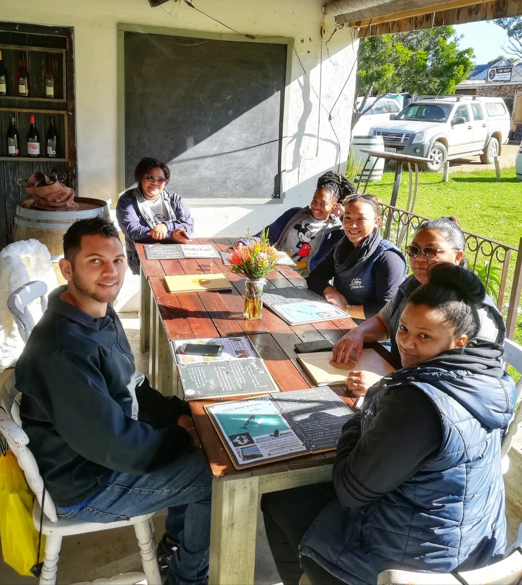 The <a href="/lovecapetown/">Love Cape Town</a> team are having a ball exploring our village today! So far today they have visited @OumeulBakkery  ,  <a href="/BootleggerCC/">Bootlegger</a> Stanford as well as #LadyStanford and <a href="/StanfordHills/">Stanford Hills</a> Tasting Room for lunch. #visitstanford #stanfordtourism #capetowntourism #capewhalecoast