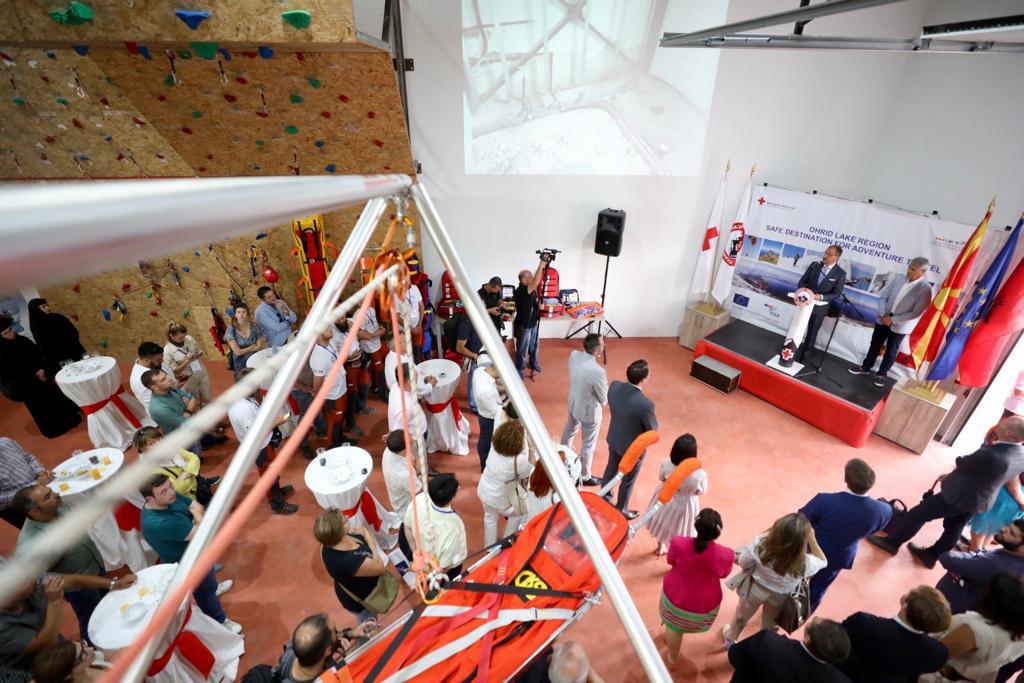 EUinAlbania's tweet photo. EU Amb. @LSorecaEU &amp; @AmbassadorEU inaugurating the EU CBC🇪🇺 funded Red Cross Rescue Centre in Ohrid, the first of its kind in the region. It will deploy rescue services in Ohrid, Pogradec &amp; the wider region, on water&amp; in the mountains. Safety is vital to provide quality tourism. https://t.co/mj9UwlgTXN