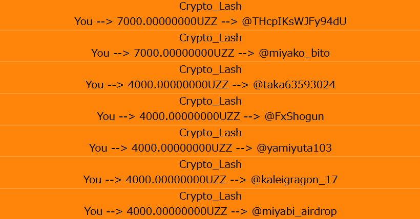 Crypto_Lash's tweet photo. 🎁プレ企画 UZZが当たる! !🎁 
🎉【抽選🎯結果発表②】🎉

▪4,000UZZ
@miyabi_airdrop
@kaleigragon_17
@yamiyuta103
@FxShogun
@taka63593024

▪7,000UZZ
@miyako_bito
@THcpIKsWJFy94dU

🌸上記7名様🌸
🎊ご当選🎊おめでとうございます‼🎉 https://t.co/4iMF2ZWG4n