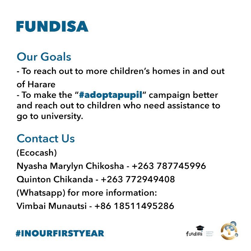 FundisaCF's tweet image. As we celebrate our 1 year anniversary we would like to thank you all for your continuous support and prayers , we wouldn’t have come this far without you all. We are excited about the year ahead and the great things to be accomplished.
#SupportTheMovement
#Fundisa 
#Anniversary