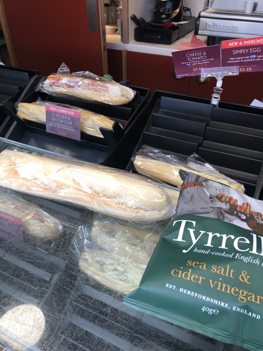 paulkhammond's tweet image. Suddenly Uppercrust at Cambridge have started to serve their baguettes in single-use plastic because of “complaints.” Why? #uppercrust #Cambridge