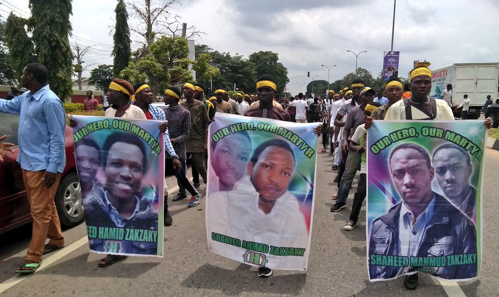 SZakzakyOffice's tweet photo. Live:

Massive #FreeZakzaky protest started from Maitama District of FCT, Abuja. https://t.co/8H91PvpNmk