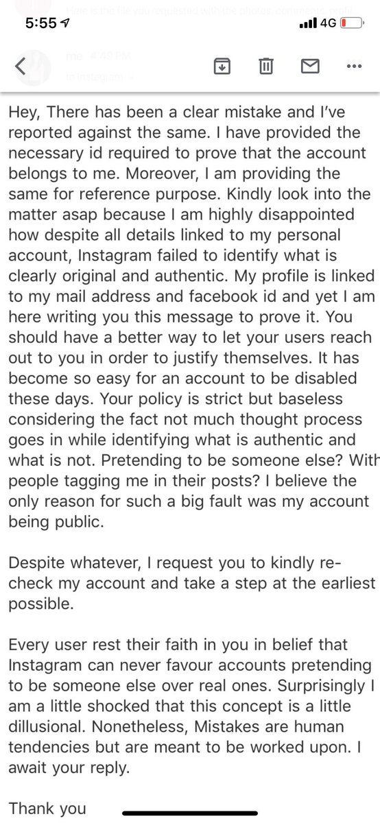 mrawat525's tweet photo. @instagram Hey, My account was disabled recently. There has been a clear mistake and I’ve reported against the same. I have provided the necessary id required to prove that the account belongs to me. Kindly consider. Also read the message to get a clear picture. https://t.co/Uo8da6irby