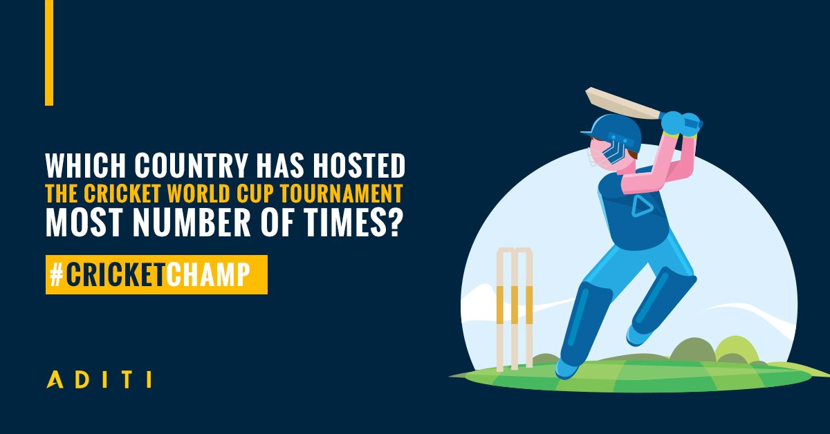 weareaditi's tweet photo. #QuizAlert! Cricket lovers, gather around! We have a challenge for you. Answer all our #WorldCup questions and stand a chance to win an Amazon Voucher worth Rs. 500! T&amp;C: https://t.co/csprxcacIn #Contest #ContestAlert #Quiz https://t.co/nnxGJuJYU0
