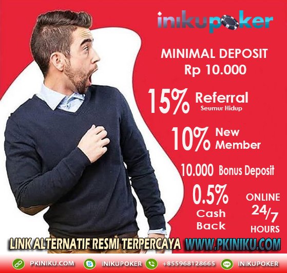tantesarah19's tweet photo. Daftar &amp; Raih Bonus Besar Kami : 
- Bonus New Member 10% 
- Bonus Setiap Deposit 10.000
- Bonus Turn Over 0,5%
- Bonus Referral 15% Seumur Hidup !
Hubungi Customer Service Kami
=> WA : +855968128665
=> Line : INIKUPOKER
=> Link Alternatif : www,pkiniku,com https://t.co/CV07YFy1oB