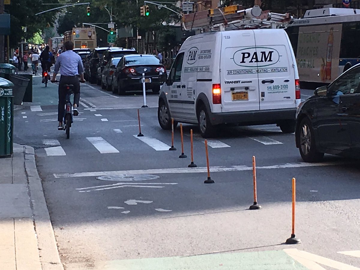 This kept turning drivers out of the path of cyclists: