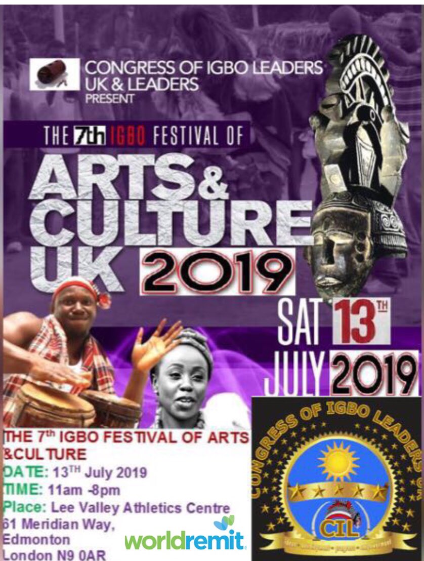Ifac_uk's tweet photo. OVER 110 COMMUNITIES AND ORGANIZATIONS TO ATTEND 2019 IGBO FESTIVAL OF ARTS AND CULTURE IN LONDON https://t.co/4aGreDUVbe… https://t.co/YmDWVCyM5F