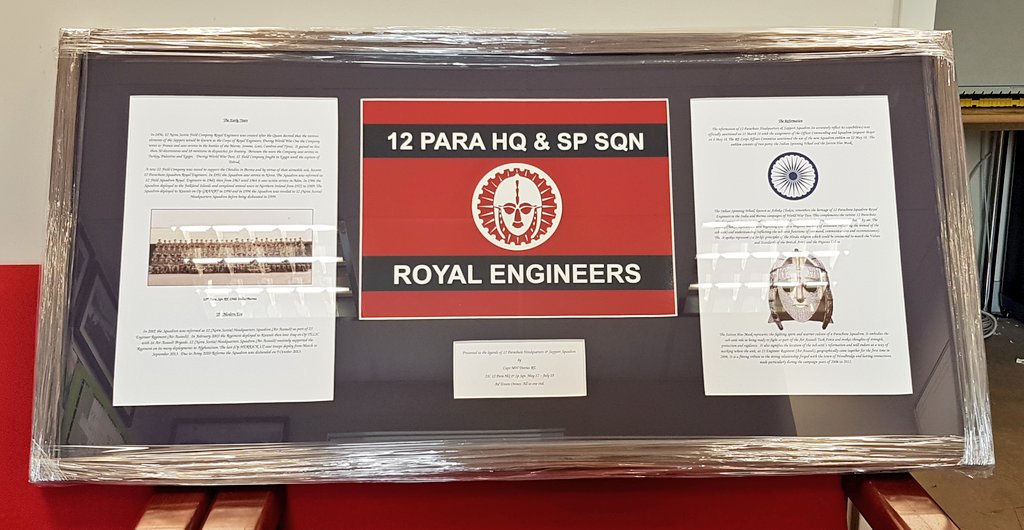 Mark D (@mark1_1984) on Twitter photo Leaving gift delivered. A (very) short history of 12 Sqn in all of its many many guises, including as a Para Sqn in India/Burma 44/45 (left) and a piece on the chosen emblem last year (right). Great future ahead! <a href="/12Parachute/">12 Parachute Headquarters & Support Squadron</a> <a href="/AirborneSappers/">23 Parachute Engineer Regiment</a> #suttonhoo #scotian Leaving gift delivered. A (very) short history of 12 Sqn in all of its many many guises, including as a Para Sqn in India/Burma 44/45 (left) and a piece on the chosen emblem last year (right). Great future ahead! <a href="/12Parachute/">12 Parachute Headquarters & Support Squadron</a> <a href="/AirborneSappers/">23 Parachute Engineer Regiment</a> #suttonhoo #scotian