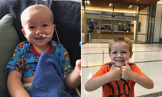 Boy, 4, beats aggressive cancerous brain tumor that strikes just 30 US children a year. He underwent 28 protontherapy sessions at University Florida Health Proton Therapy  Institute in Jacksonville, USA. buff.ly/325yvu8