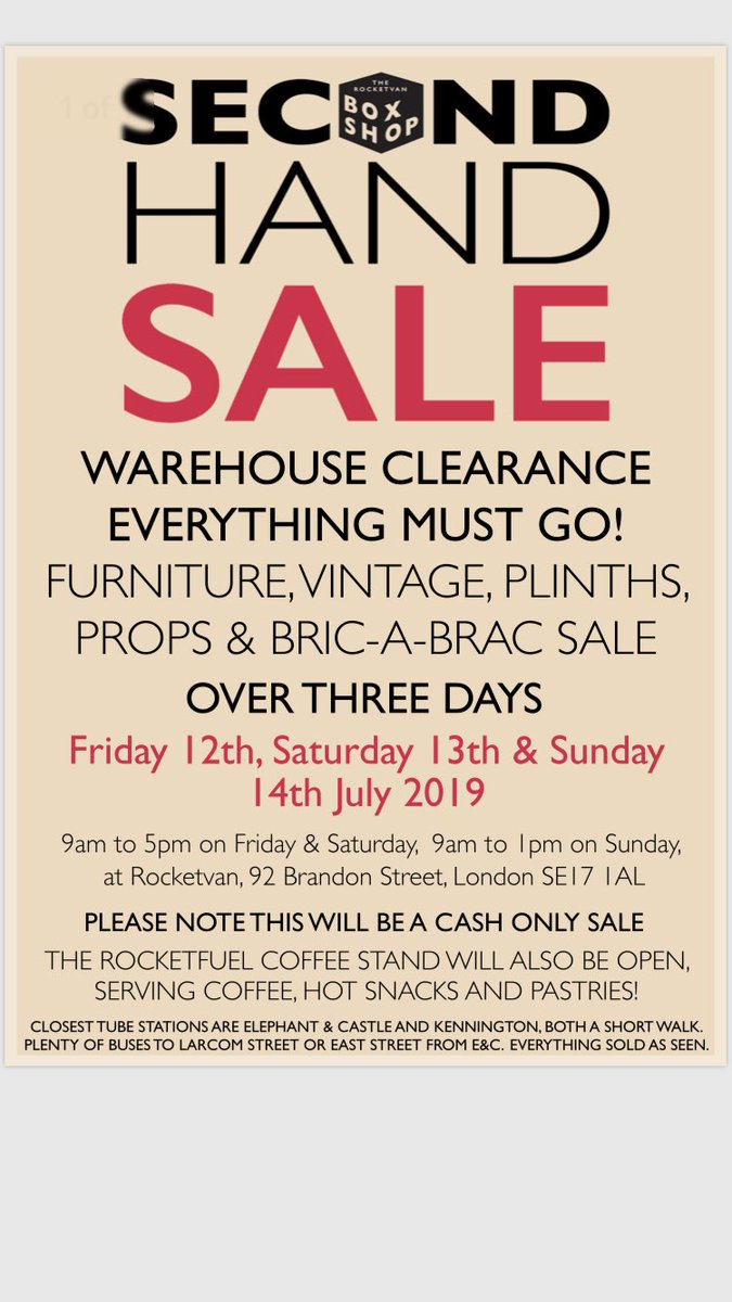 We’re having a 3 day Sale this Week. Plenty of tables/chairs/desks/glassware/plinths/frames/vintage items/baskets/mirrors etc. Timings are on the flyer. Loads of bargains to be had and very much worth a trip!! #props#vintagesale#collectors #secondhand