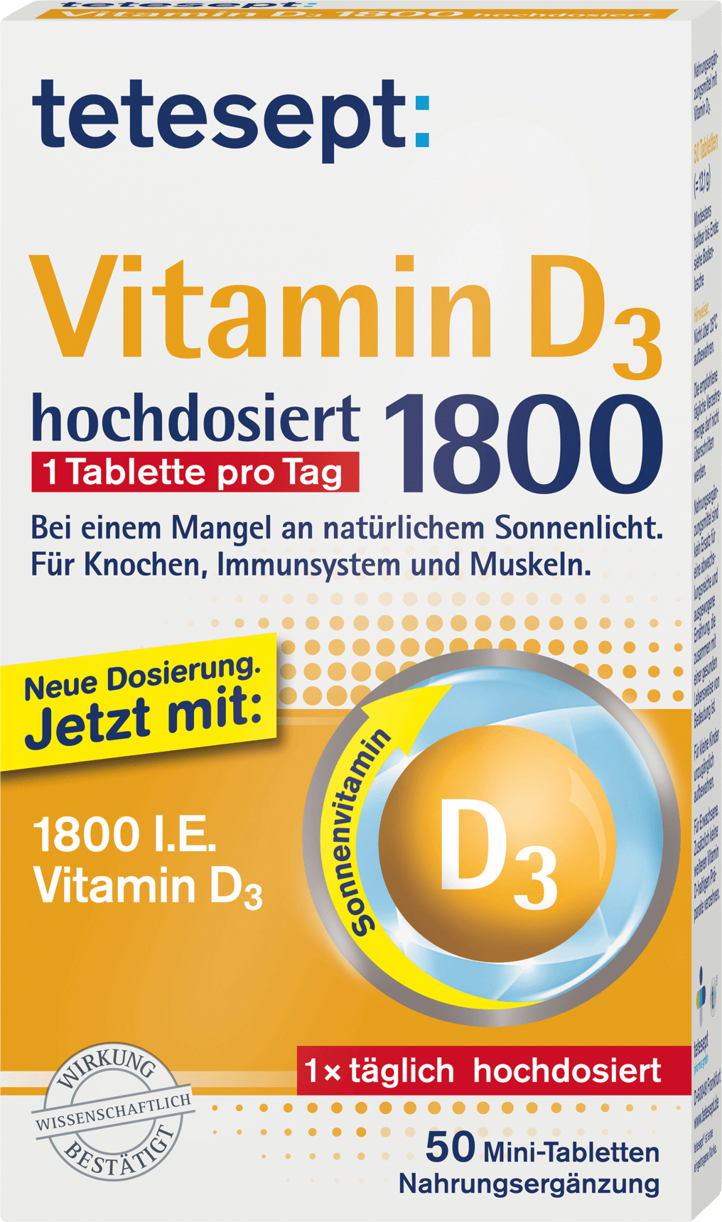 Details About Tetesept Vitamin D3 Tablets 1800 Ie 50pcs Health Care From Germany