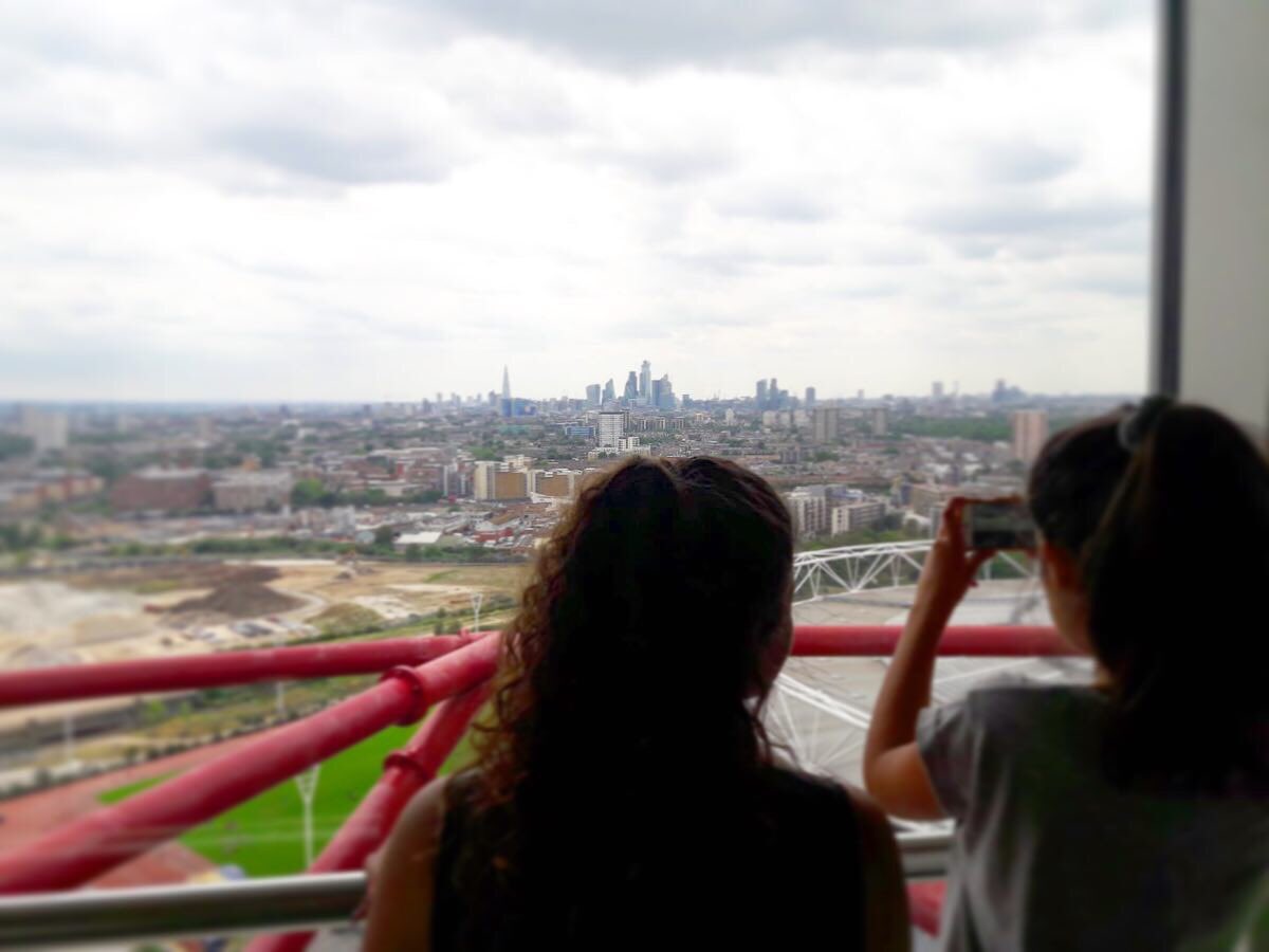 ExcelEnglishUK's tweet photo. What a ride and what a view from the top of the  @amorbit slide!

Did you know it is the world’s tallest and longest slide? 😮

#excelenglishlondon #studyabroadlife https://t.co/6HOYnkYijB
