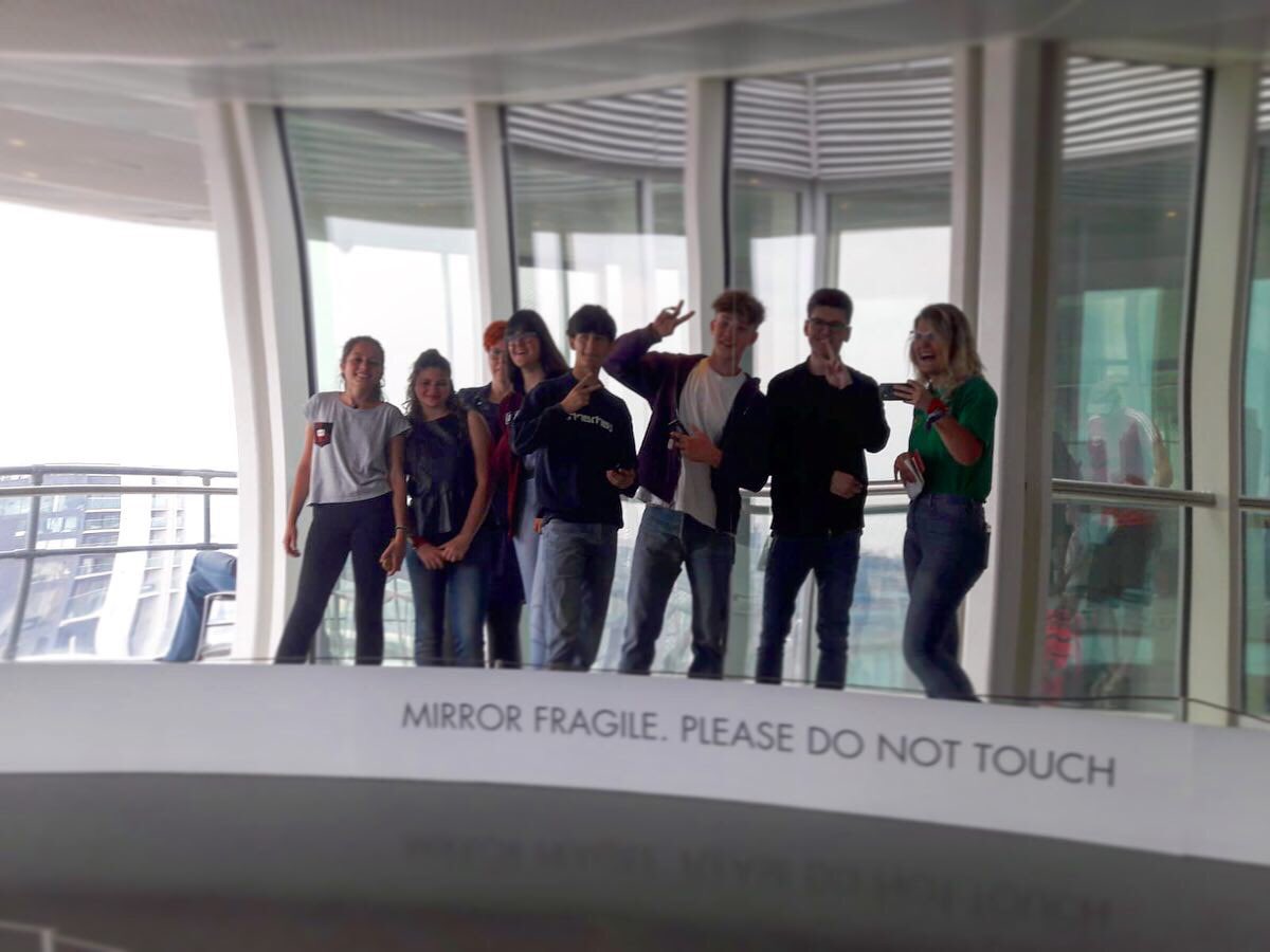ExcelEnglishUK's tweet photo. What a ride and what a view from the top of the  @amorbit slide!

Did you know it is the world’s tallest and longest slide? 😮

#excelenglishlondon #studyabroadlife https://t.co/6HOYnkYijB