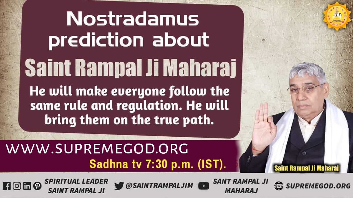 DwsPawar's tweet photo. #Switch_Lite
Prediction of"Mr.Anderson" from America,about Saint Rampal Ji Maharaj
'Before the close of the20th century, there
would be nude dance of uncivilisation in the world. In between,a
religious rural Indian,
would prepare a constitution on the principles of
one human race https://t.co/7UZk0k8iGg