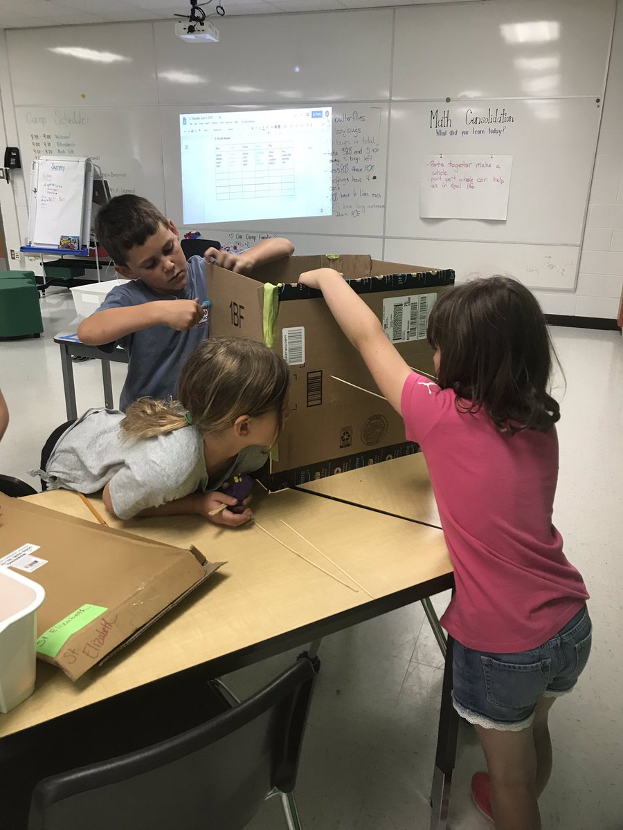 mllefryscok's tweet photo. Today’s STEAM challenge is building a plant enclosure! Can you build a structure that keeps out small animals? #steamchallenge #campstclair https://t.co/VXlSn83Vyq
