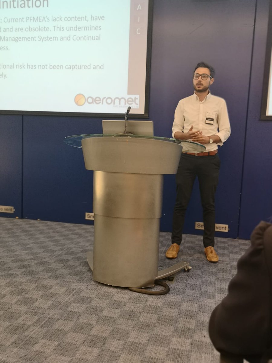 AerometInt's tweet photo. Last week year-in-industry undergraduate Nick Tarquini attended the #YINIPlacements regional finals in London to talk about his experience working in Aeromet's Quality team in Rochester - great job Nic! https://t.co/4Qgt1wQSY0