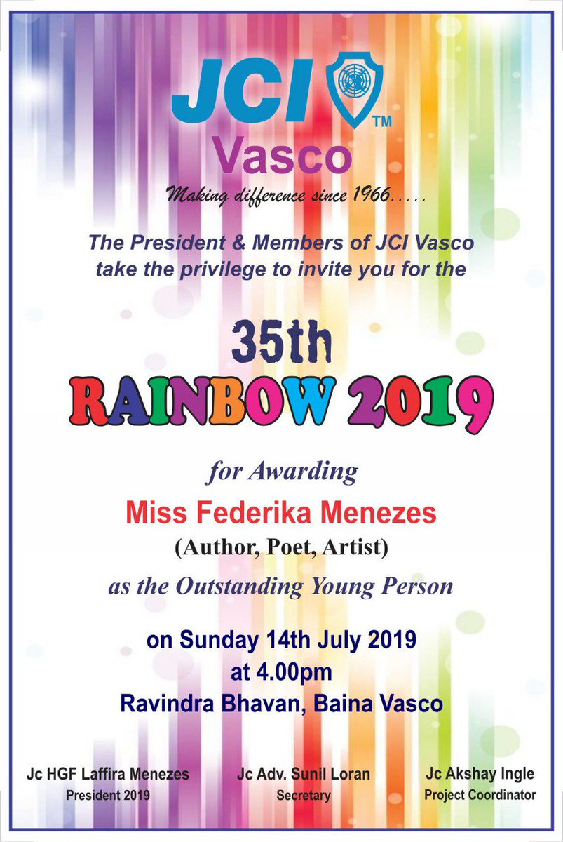 PrakashWKamatPK's tweet photo. In Goa ..in Vasco
๐๐ปinvite for closing of RAINBOW on 14th July
@fn @i_am_frederika #enablingthedisabled #GoaDisabilitySector @avelinodesa @GoaLivelihoods https://t.co/GmJAFP8WHZ