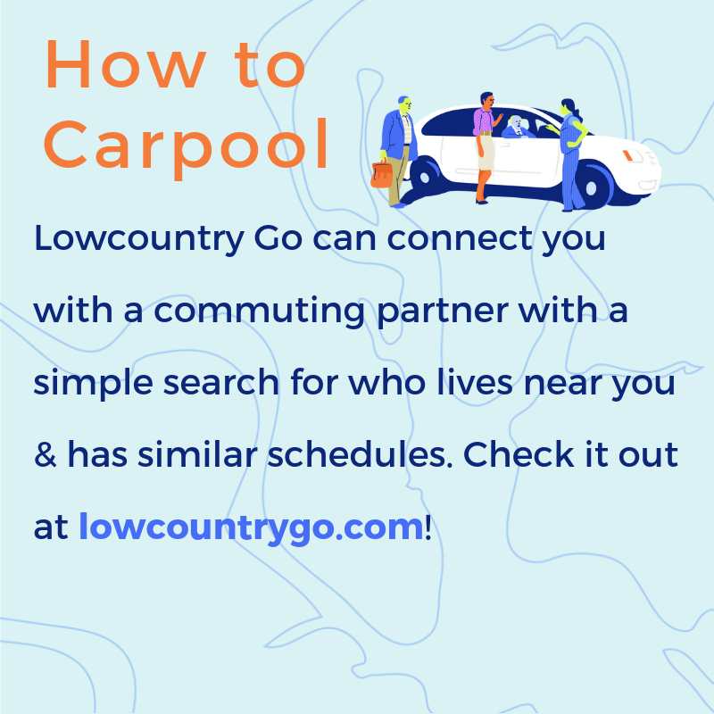 LowcountryGo's tweet photo. #LowcountryGo is working to #improveyourcommute by connecting real people with real solutions like #carpool. Reducing cars reduces traffic and you can save money at the same time! https://t.co/JPH5P2PEek