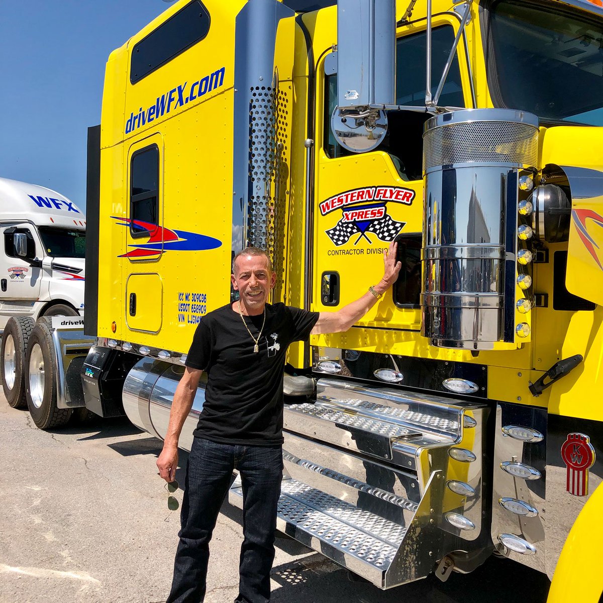 driveWFX's tweet photo. Brian brought over 20 years of driving experience when he joined the WFX family as a Contractor this week.
Stay cool and drive safe out there!
#driveWFX #kenworth #CDLcontractor #ontheroad #trucklife #bigyellowtruck #OTRdriver #milestogo https://t.co/SJXnoXSSaL