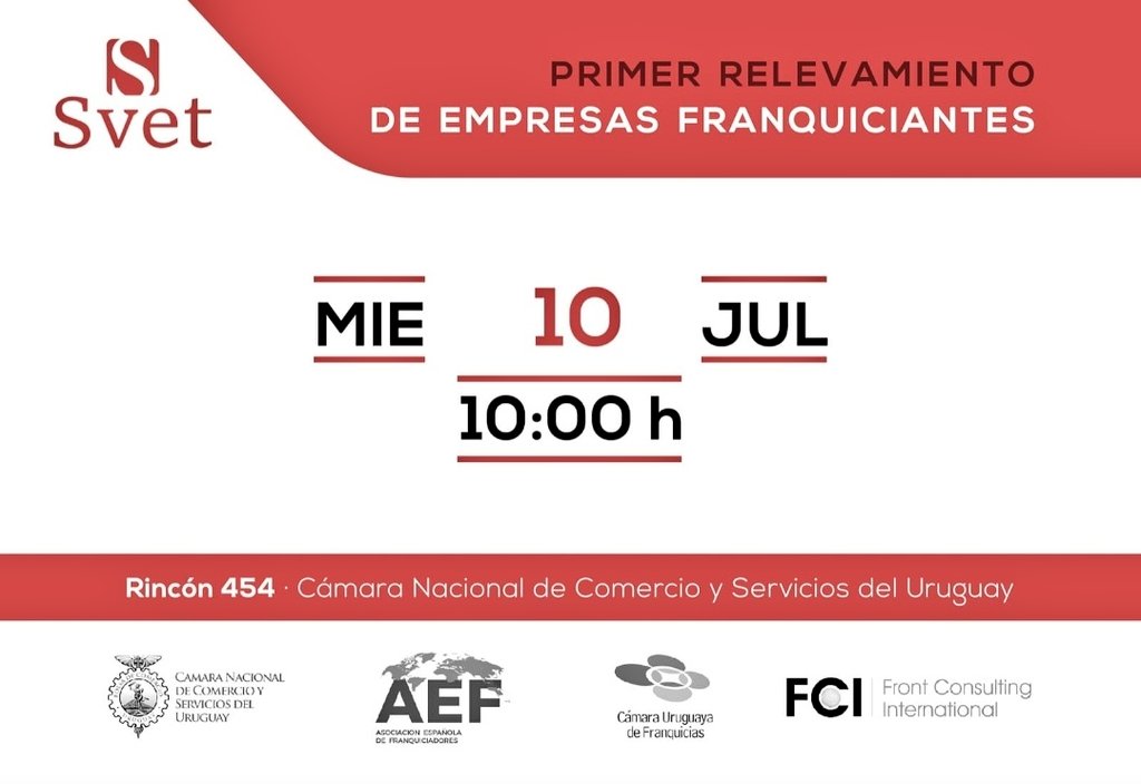 TatianaCortazzo's tweet photo. FRANQUICIAS: en Uy no existen datos empíricos sobre la cantidad de franquicias, enseñas locales y extranjeras, puestos de trabajo. Ahora @estudioSVET / @CNCSUy / @CaufranUY / @AEFranquiciador y @fci_franquicias presentan el primer relevamiento de info referida a franquicias. https://t.co/Td6X1oEnTz