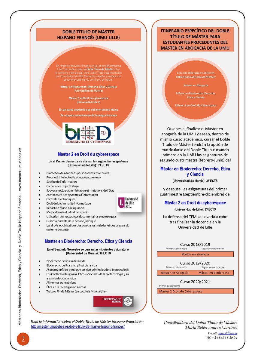 CebesBioderecho's tweet photo. ÚLTIMO DÍA VIERNES 12 JULIO. Preinscripción Máster Bioderecho. @UMU Toda la información en imagen adjunta https://t.co/zrCXlDgJZb